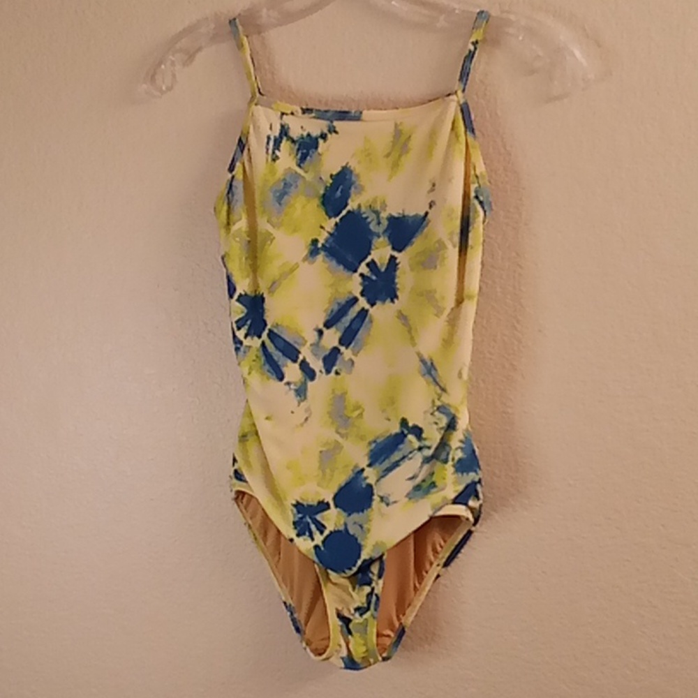 OLD NAVY Y2K Boho Size L 10-12 Tie Dye Blue-Green-Ivory Colors B13 P